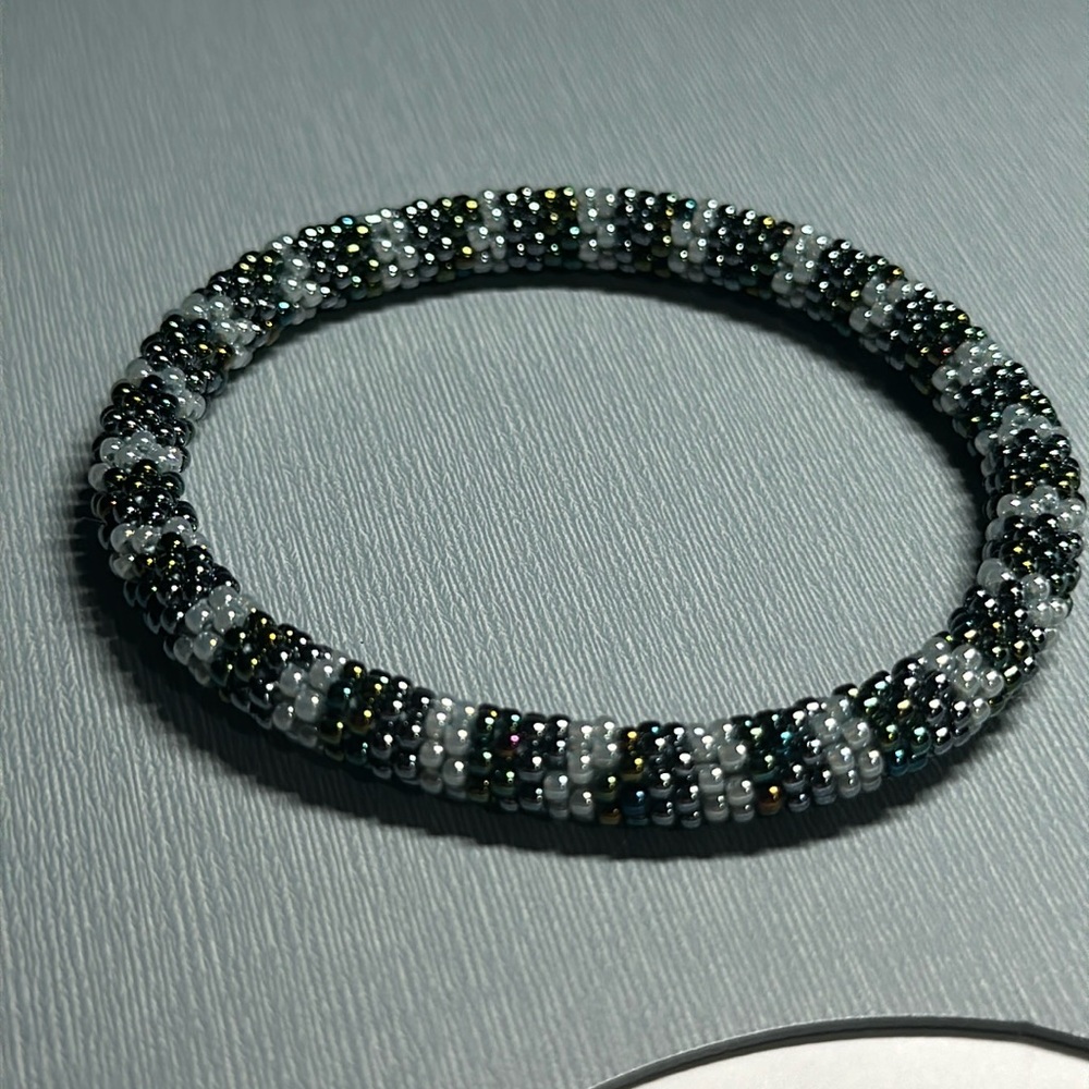 Sashka Grey / Blue Bracelet 8" - #560
